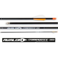 Avalon Carbonpfeil Composite 1100 schwarz/weiße Vanes